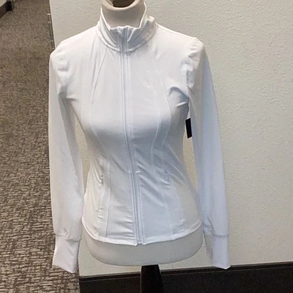 danskin STRETCH DOUBLE WEAVE JACKET ホワイト Danskin Women's Contour Yoga Jacket Lavender Purple Size M